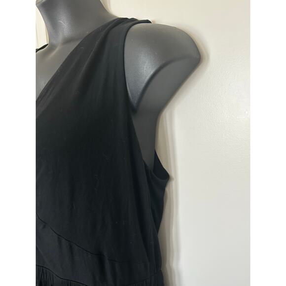 LOFT Plus Twist Front Cap Sleeve Jumpsuit (Black) Size 18 - Picture 10 of 12